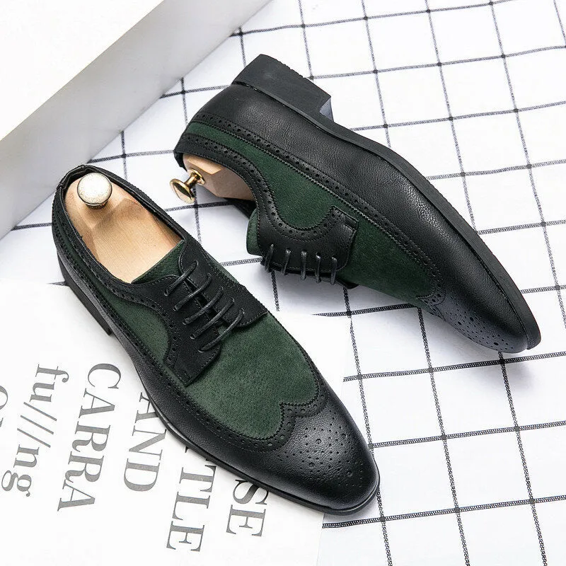 Retro Lace-up Pointed Dress Men Dress Shoes