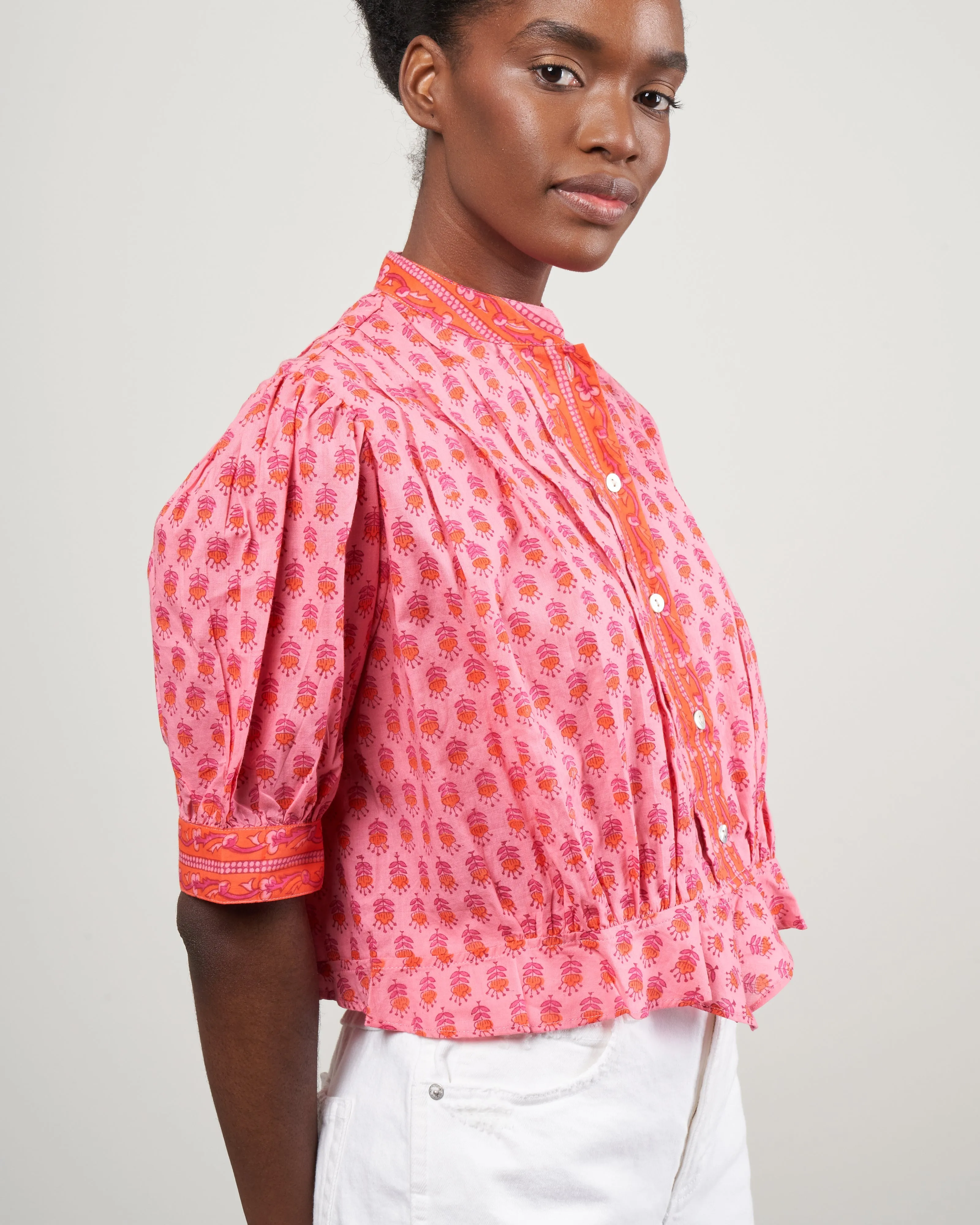 rhiannon quince blouse - pink quince