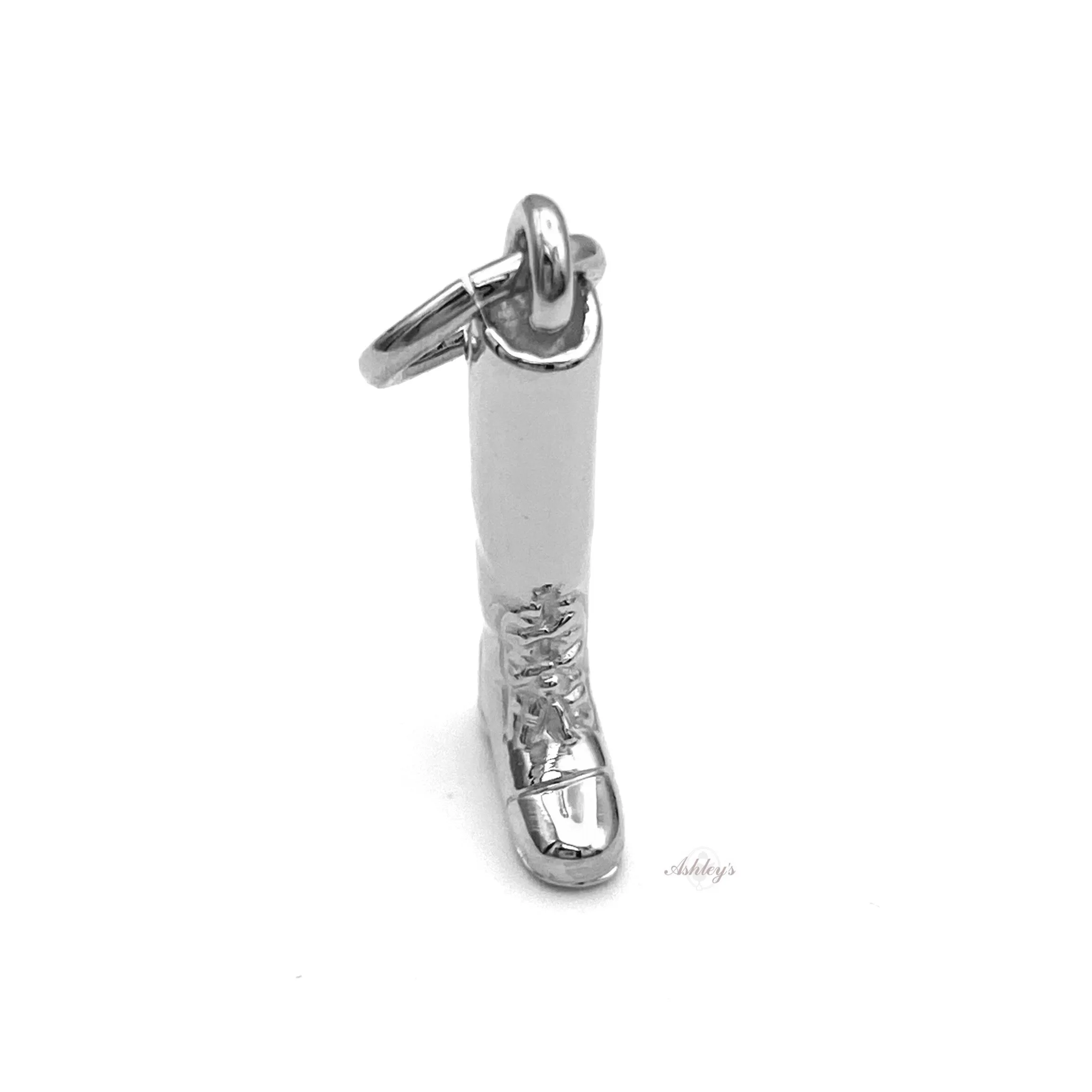 Riding Boot Charm, Sterling Silver