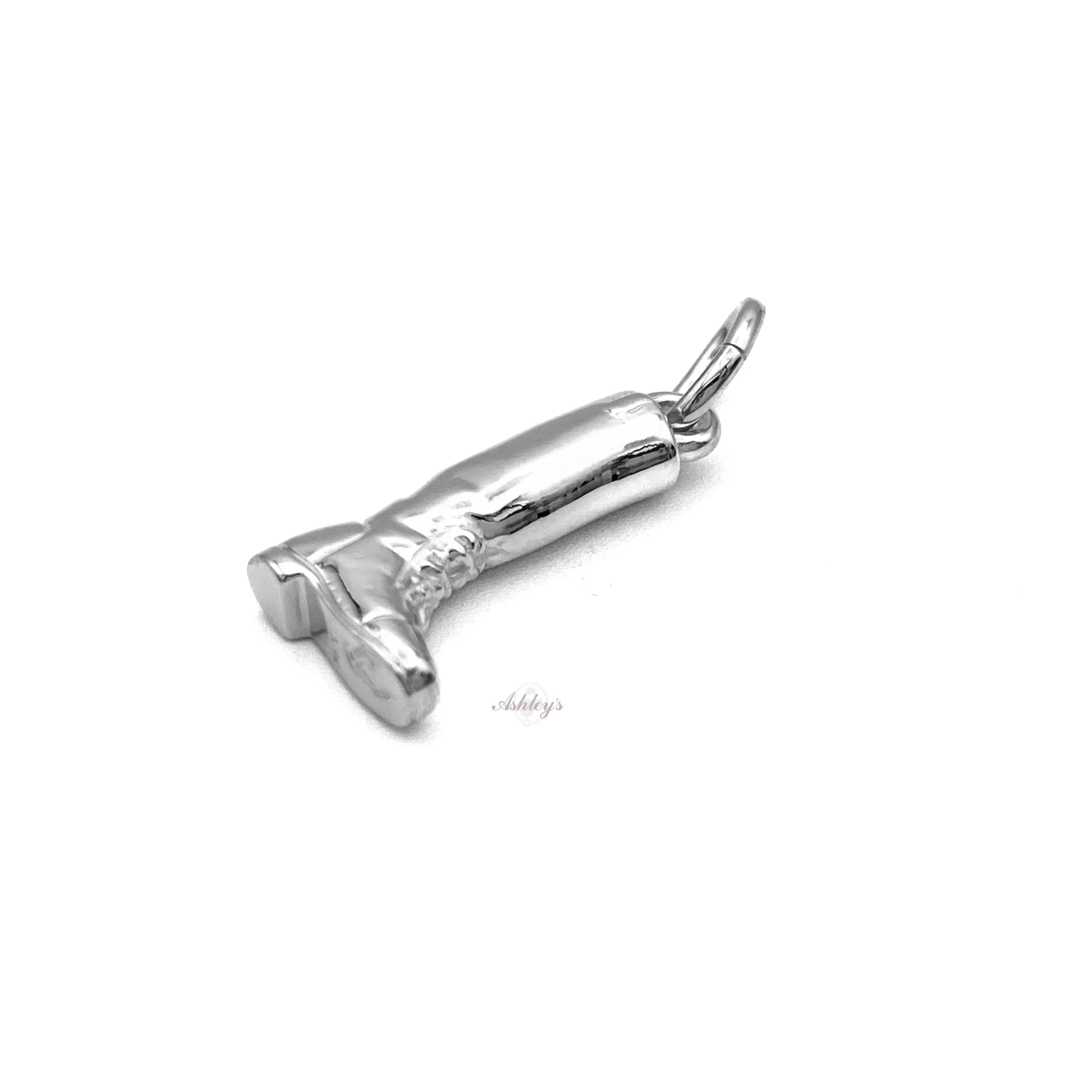 Riding Boot Charm, Sterling Silver