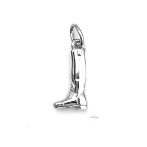 Riding Boot Charm, Sterling Silver