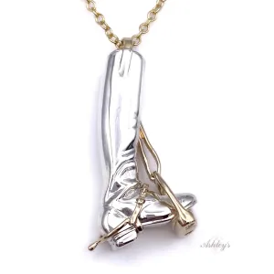 Riding Boot Pendant, Sterling Silver