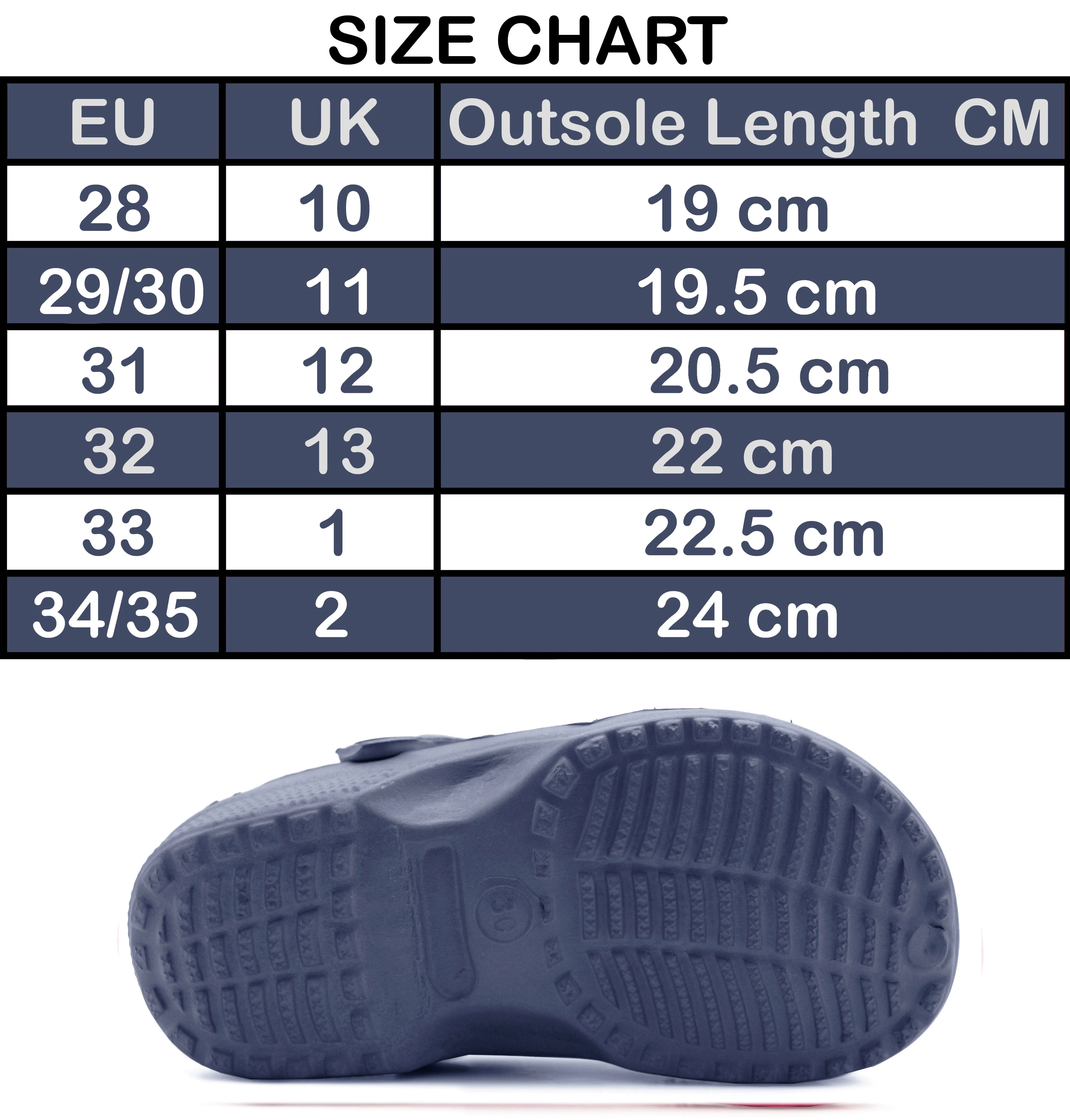 ROCKET Boys Kids Youth Breathable EVA Lightweight Beach Clogs in Navy