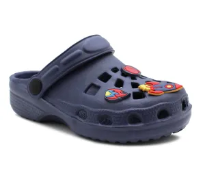 ROCKET Boys Kids Youth Breathable EVA Lightweight Beach Clogs in Navy