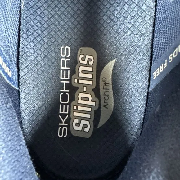 Skechers Mens Size 13 Slip-Ins Blue Archfit Handsfree Sneakers Walking Shoe