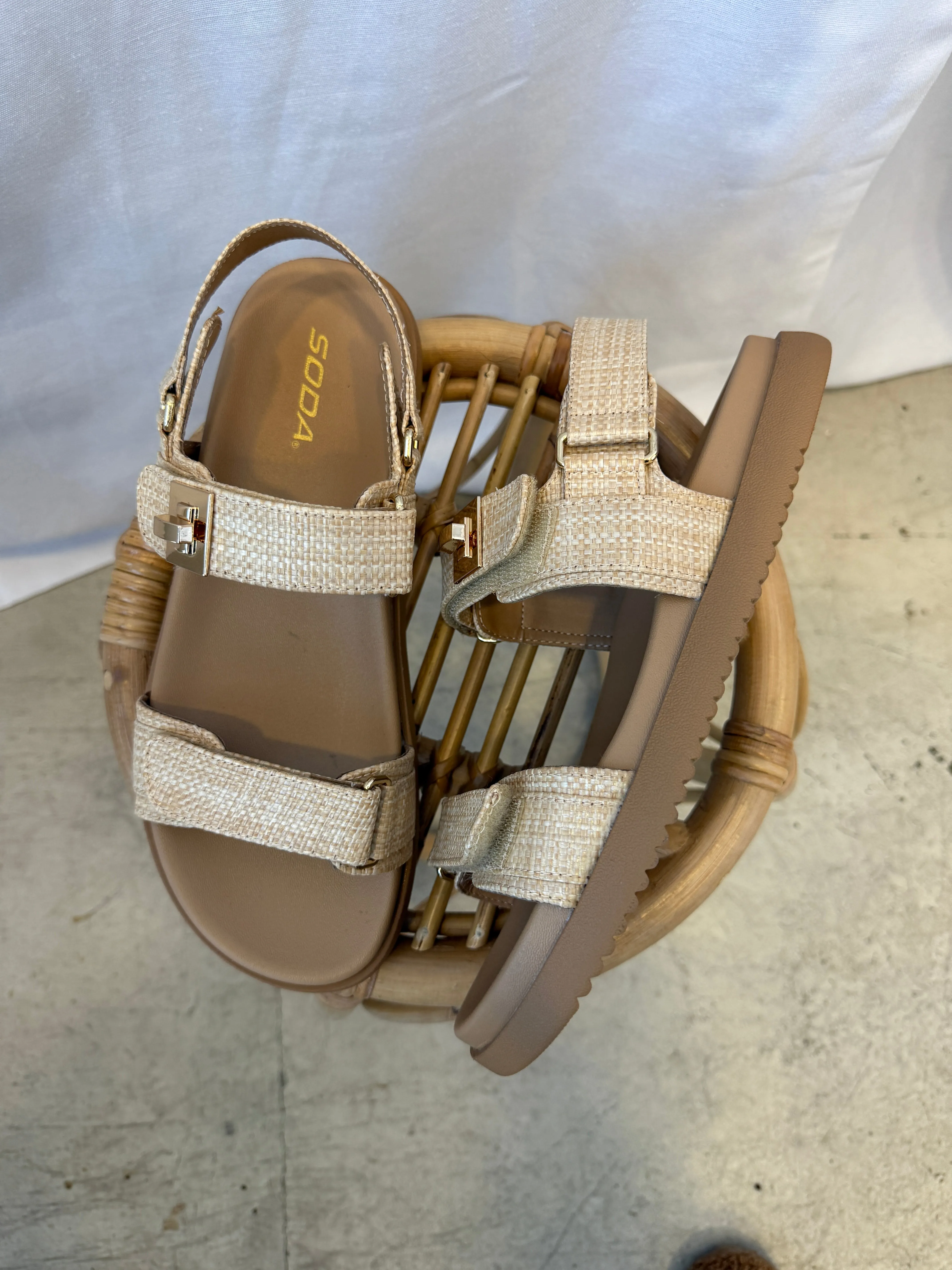 Soda Cobber Sandal Raffia