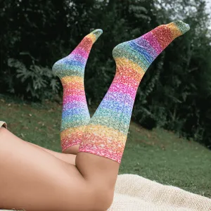 Sparkle Rainbow Youth Knee Highs