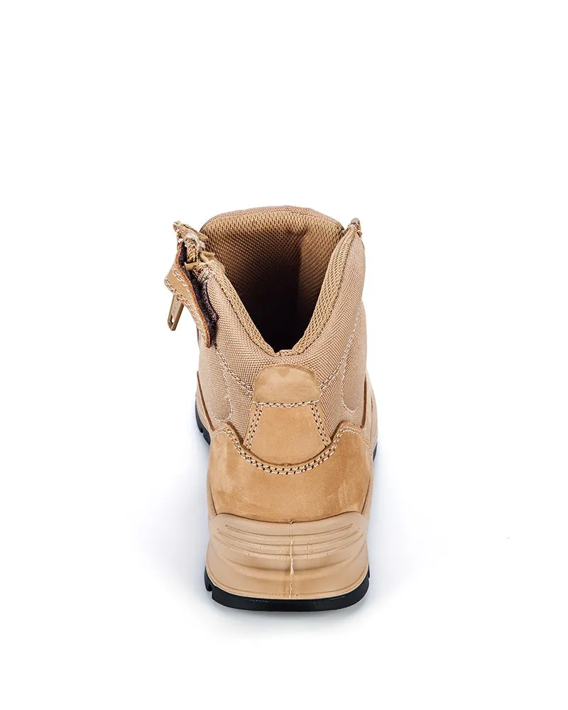 Style 318 Workfit Lace Up Zip Side Boot - Wheat