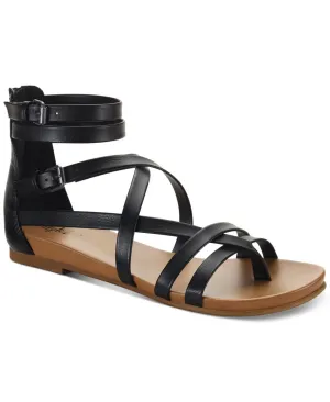 Style & Co Womens Criss Cross Straps Chelsea Gladiator Flat Sandals Black 6.5M