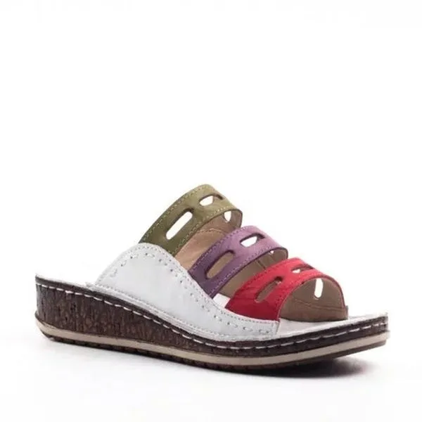 Summer Low Heels Sandals Open Toe Outdoor Slippers Slides Gladiator Wedge Slippers
