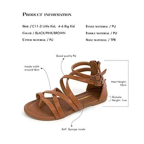 Summer Sandals for Girls: Strappy Gladiator Style