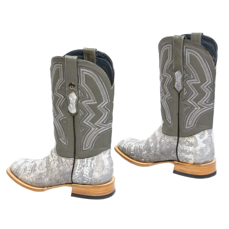 TANNER MARK MEN'S EXOTIC LEATHER Lizard Natural Cowboy Boots EE