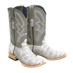TANNER MARK MEN'S EXOTIC LEATHER Lizard Natural Cowboy Boots EE