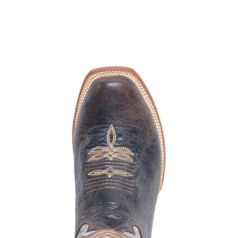 TANNER MARK MEN’S Shoulder Marble Brown Western Boots Whit Hybrid Sole
