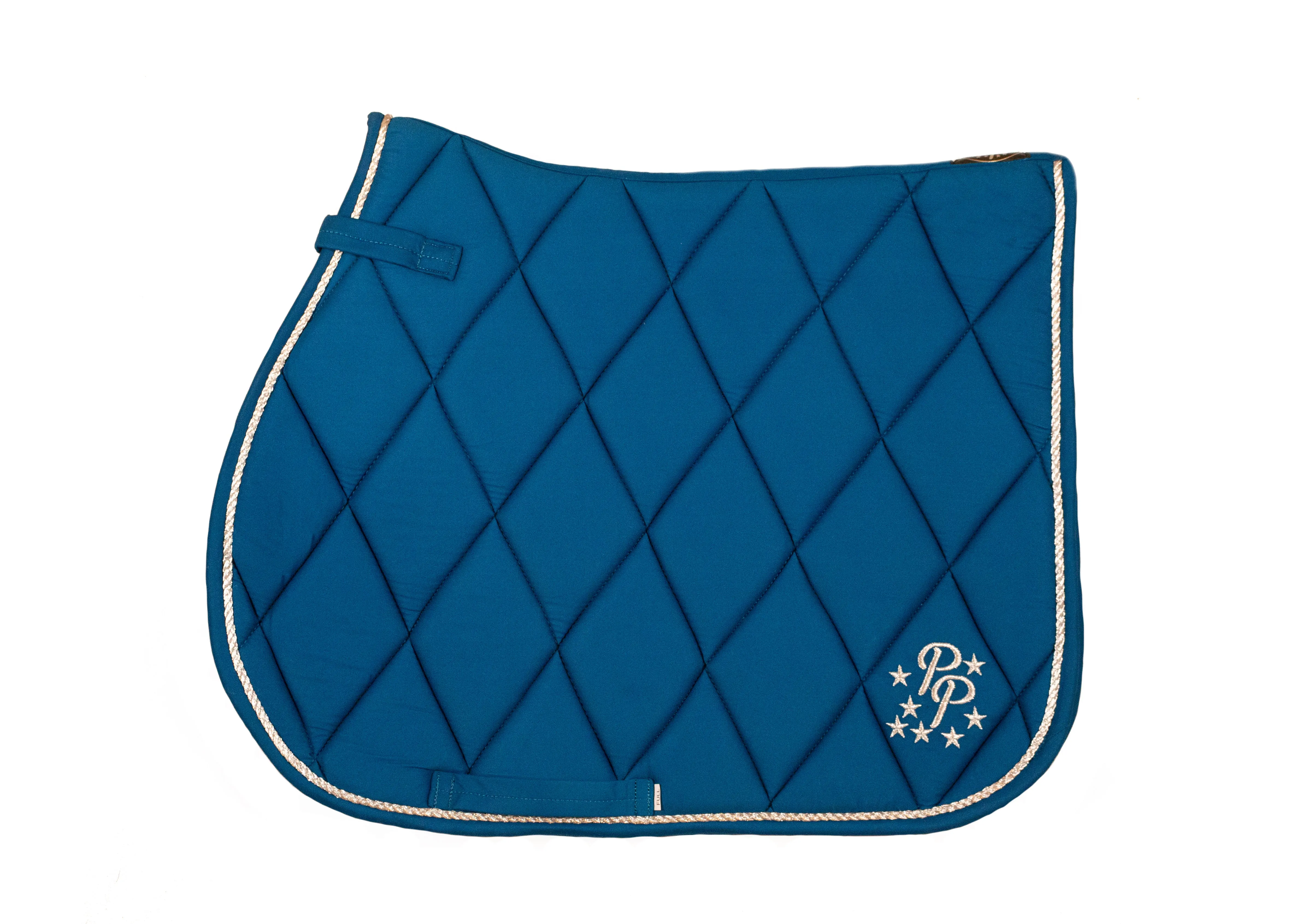 Topaz Blue Saddle Pads - Jump, GP, and Dressage cuts
