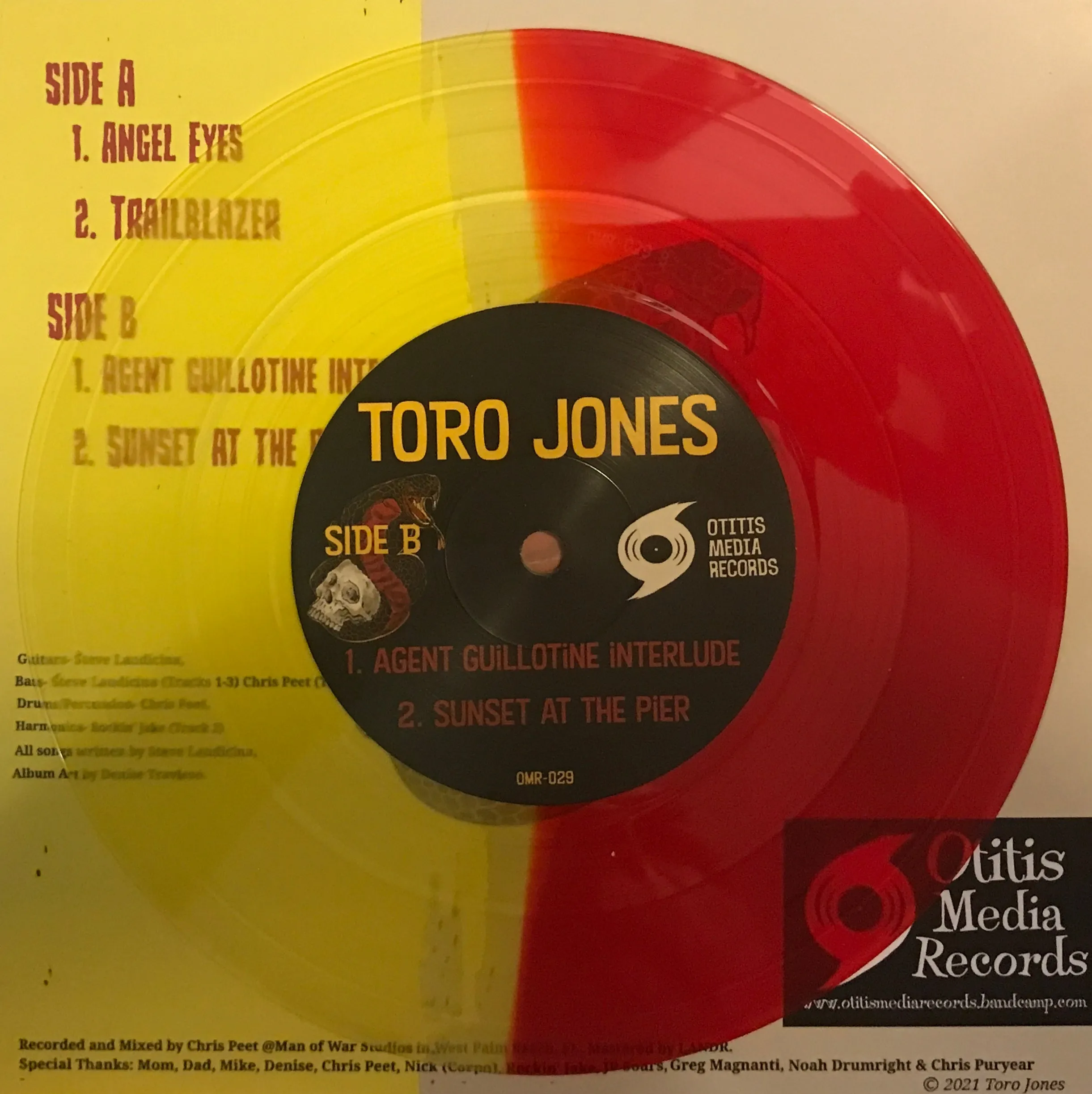 Toro Jones –  Trailblazer [Surf Rock RED/YELLOW VINYL] – New 7"