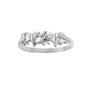 Walking Dogs Ring (Silver)
