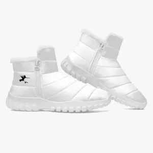 White Spear Fur Zip Up Boots