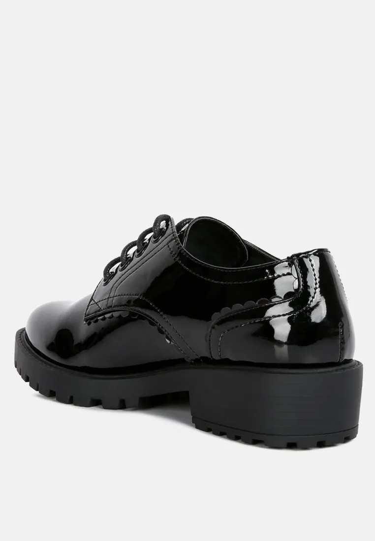 Whittle Patent Lace Up Derby Shoes By Ruw