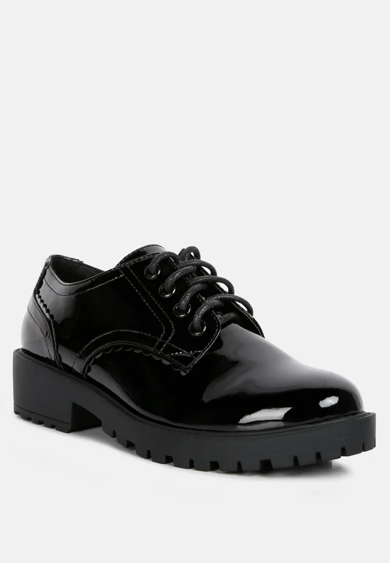 Whittle Patent Lace Up Derby Shoes By Ruw