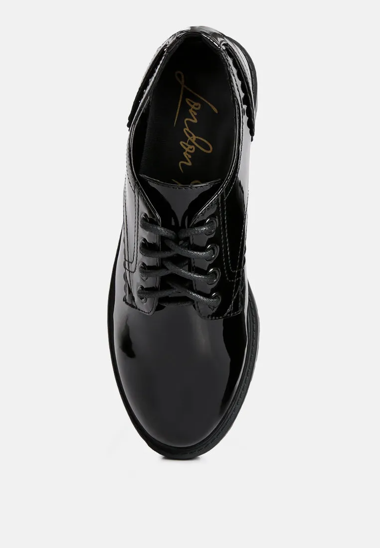Whittle Patent Lace Up Derby Shoes By Ruw