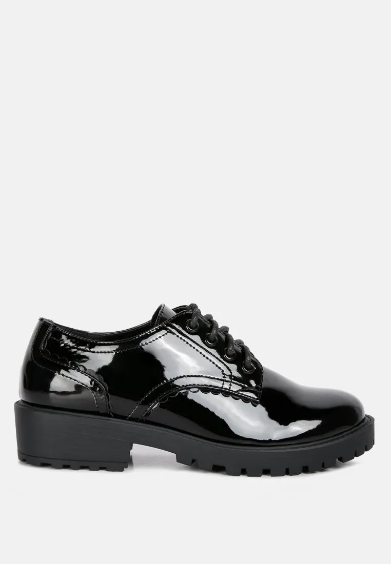 Whittle Patent Lace Up Derby Shoes By Ruw