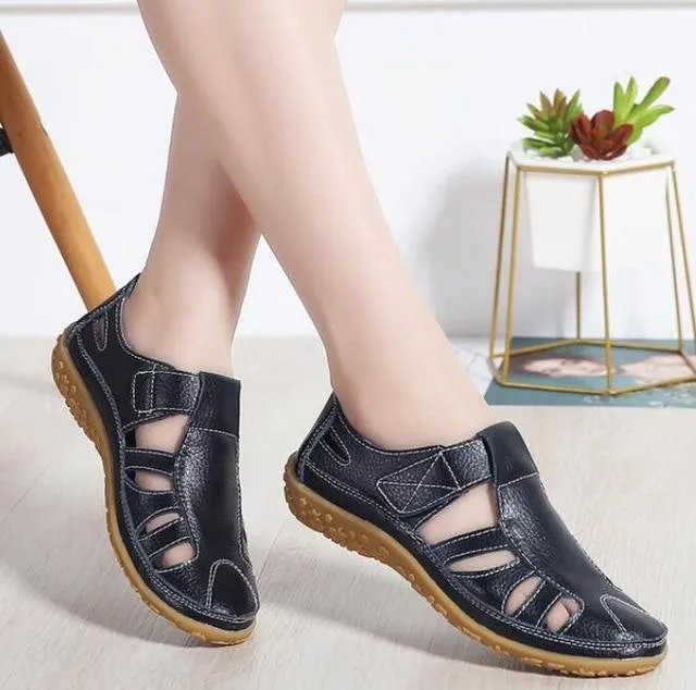 Women Gladiator Sandals Shoes Genuine Leather