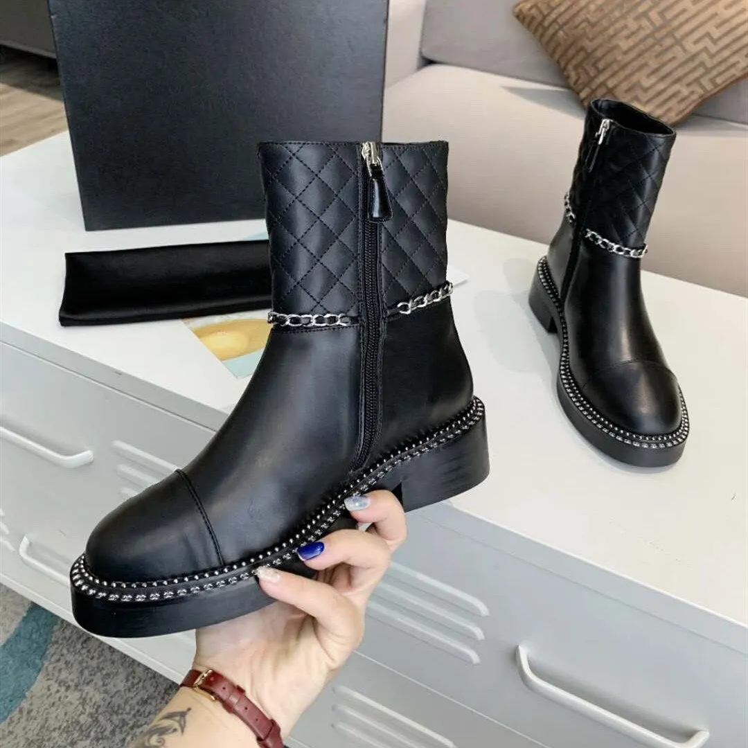 Women Riding Winter Genuine Leather Platform Short Boots
