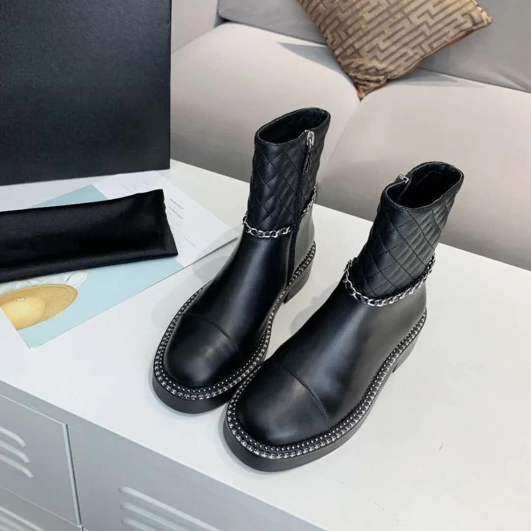 Women Riding Winter Genuine Leather Platform Short Boots