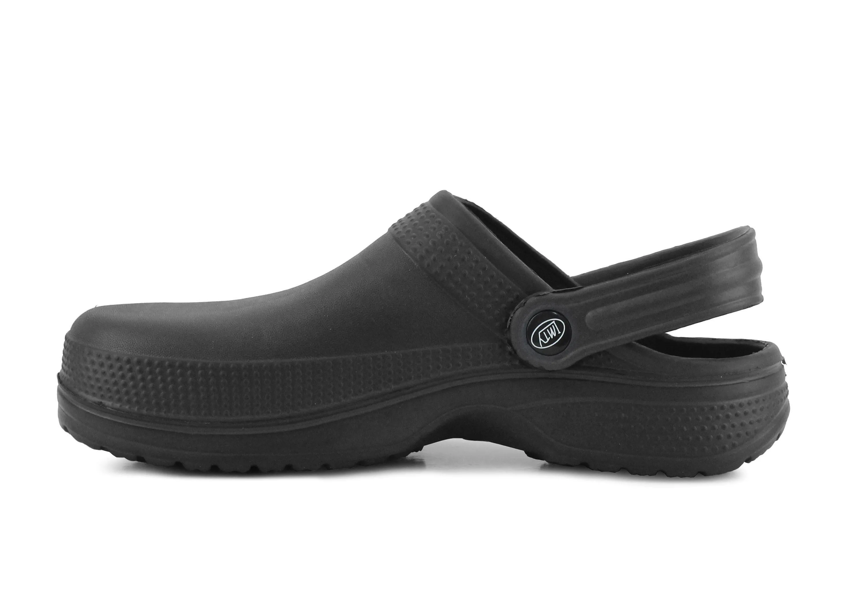 Womens Lightweight EVA Clogs Ladies Wide Fitting Slip On Hospital Nurse Garden Mules in Black
