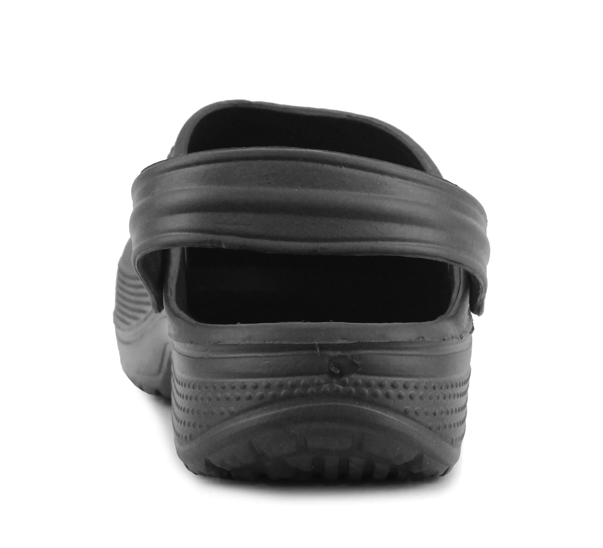 Womens Lightweight EVA Clogs Ladies Wide Fitting Slip On Hospital Nurse Garden Mules in Black