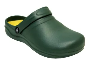 Womens Lightweight Slip On Garden Kitchen Hospital Clogs Green