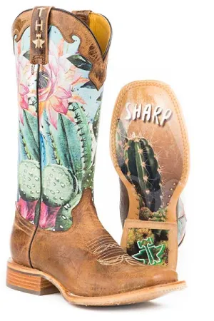 Women’s Tin Haul Cactilicious Wide Square Toe Boot w/ Looking Sharp Sole